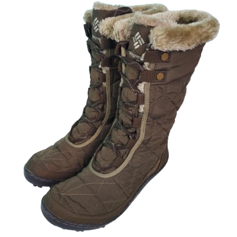 Columbia Minx Mid waterproof, insulated, women's size 6, brown and tan